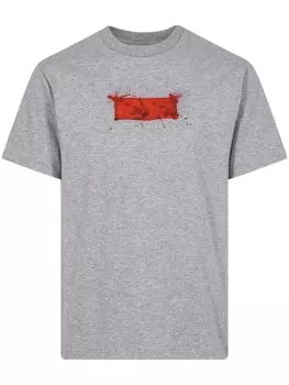 Supreme футболка с логотипом из коллаборации с Ralph Steadman, серый