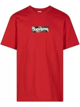 Supreme футболка с логотипом, красный