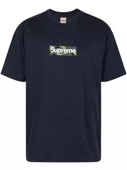 Supreme футболка с логотипом, синий