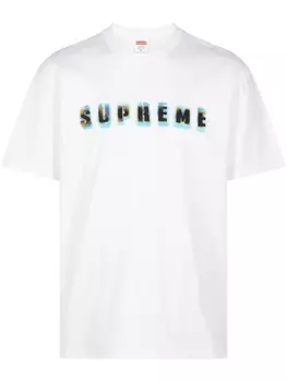 Supreme футболка с логотипом Stencil, белый