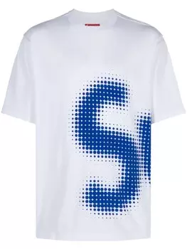 Supreme футболка с полутонами, белый