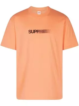 Supreme футболка с принтом логотипа Motion "Orange", оранжевый