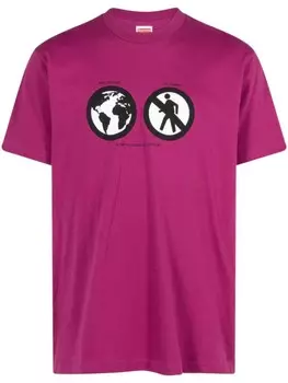 Supreme футболка Save The Planet, розовый