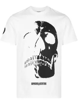 Supreme футболка Skulls из коллаборации с Bounty Hunter, белый