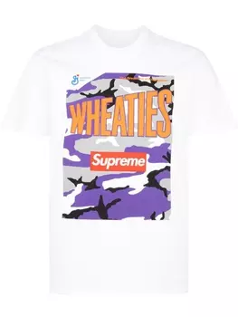 Supreme футболка Wheaties с логотипом, белый