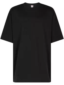 Supreme футболка задом наперед, черный