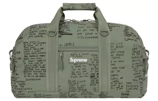 Supreme Хлопковая багажная сумка, сумка через плечо, сумка через плечо, обычная унисекс, зеленая