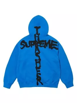 Supreme худи Blue из коллаборации с Thrasher, синий