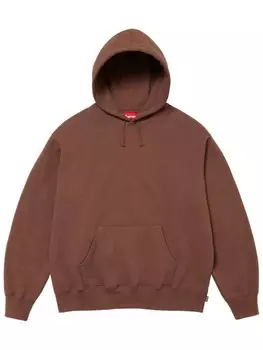 Supreme худи Brown с аппликацией, коричневый