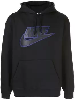 Supreme худи с аппликацией из коллаборации с Nike, черный