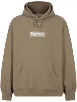 Supreme худи с логотипом, нейтральный цвет