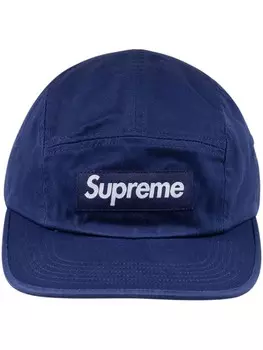 Supreme кепка из твила с логотипом коробки, синий