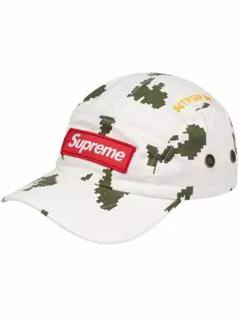 Supreme кепка в стиле милитари, белый
