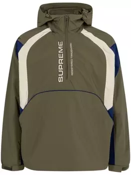 Supreme куртка с воротником на молнии, зеленый