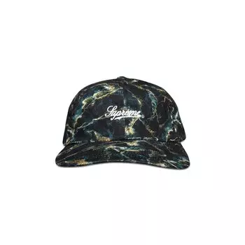 Supreme мраморный 6-панельный, черный