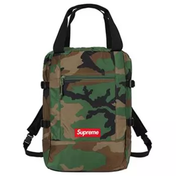 Supreme Нейлоновая сумка-рюкзак SS19, обычная, унисекс, зеленый камуфляж