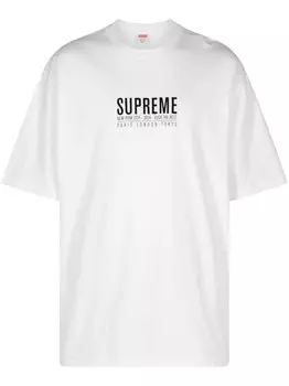 Supreme парижская футболка, белый