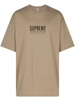 Supreme парижская футболка, зеленый