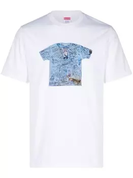 Supreme первая футболка в честь 30-летия, белый