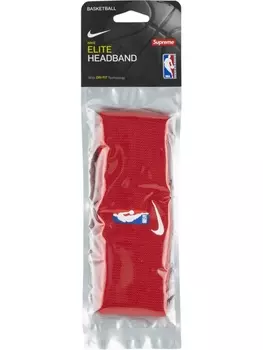 Supreme повязка на голову Elite из коллаборации с Nike, красный