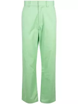 Supreme прямые брюки, зеленый