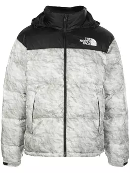 Supreme пуховик из коллаборации с The North Face, серый