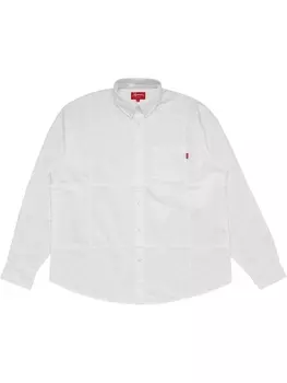 Supreme рубашка оксфорд в технике пэчворк, белый