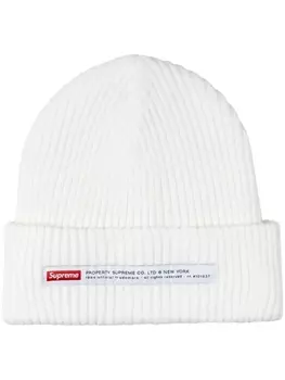 Supreme шапка бини Property Label, белый