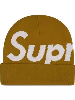 Supreme шапка бини с логотипом, желтый