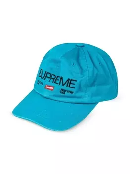 Supreme шестипанельная кепка Est. 1994, синий