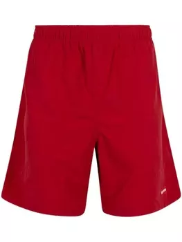 Supreme шорты с логотипом, красный