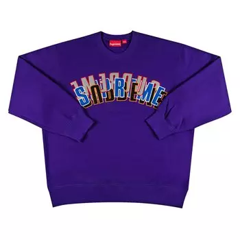 Supreme Stacked Crewneck Фиолетовый
