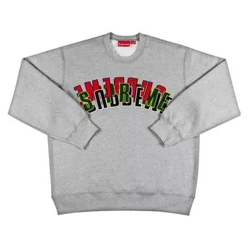 Supreme Stacked Crewneck Heather Grey