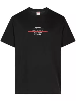 Supreme стандартная футболка, черный