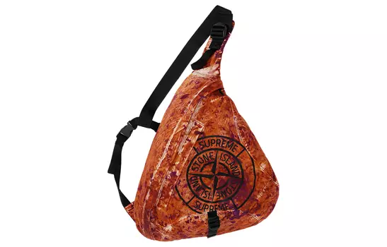 Supreme Сумка через плечо из нейлона STONE ISLAND, коллекция осень-зима 2020, цвет унисекс, коралловый