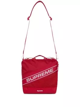 Supreme сумка на плечо со светоотражающим логотипом, красный