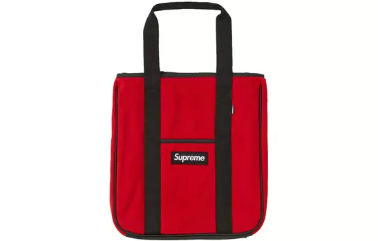 Supreme Сумка-шоппер из флиса FW18, обычная, унисекс, красная