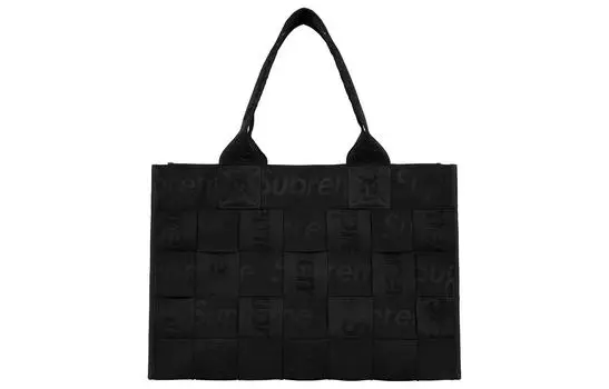 Supreme Сумка-шоппер из ткани, сумка-туба, туба унисекс, черная