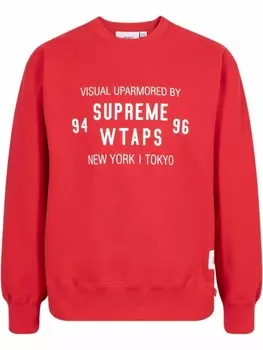 Supreme толстовка из коллаборации с WTAPS, красный