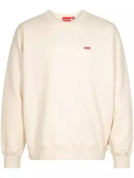 Supreme толстовка с круглым вырезом и логотипом, нейтральный цвет