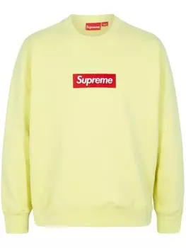 Supreme толстовка с круглым вырезом, желтый