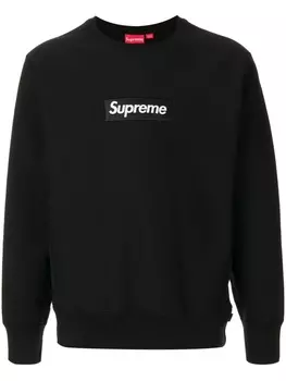 Supreme толстовка с логотипом, черный
