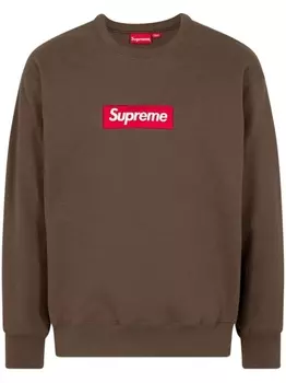 Supreme толстовка с логотипом, коричневый