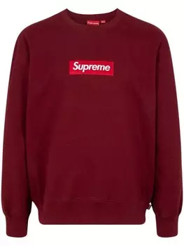 Supreme толстовка с логотипом, красный