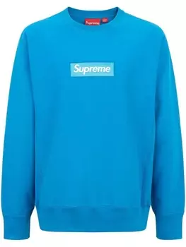 Supreme толстовка с логотипом, синий