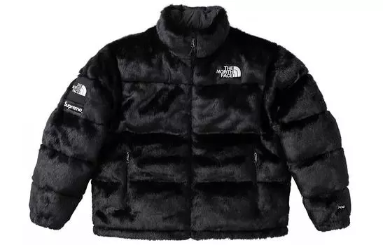 Куртка Supreme The North Face из меха, черный
