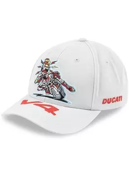 Supreme x Ducati шестипанельная "белая" кепка, белый