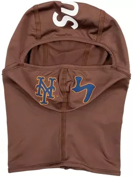 Supreme x MLB Kanji Teams "New York Mets - Brown" lightweight balaclava, коричневый