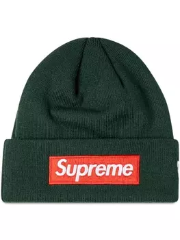 Supreme x New Era Box Logo beanie, зеленый