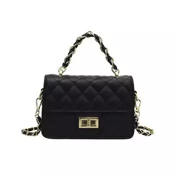 SURELAPTOP Сумка-мессенджер из искусственной кожи, квадратная, через плечо, женская, черная/бежевая